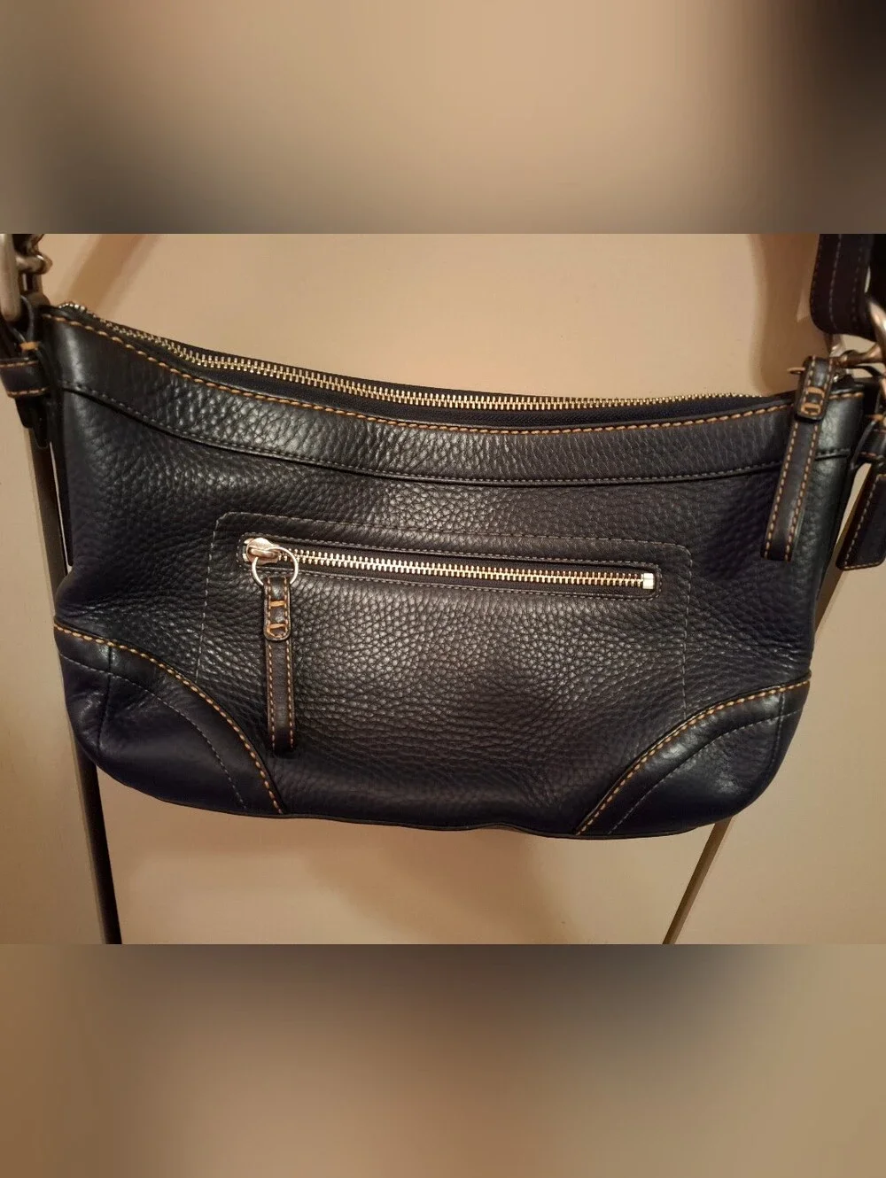 Coach Soho Black Pebble Leather Purse